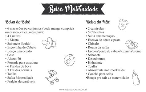 bolsa maternidade lista